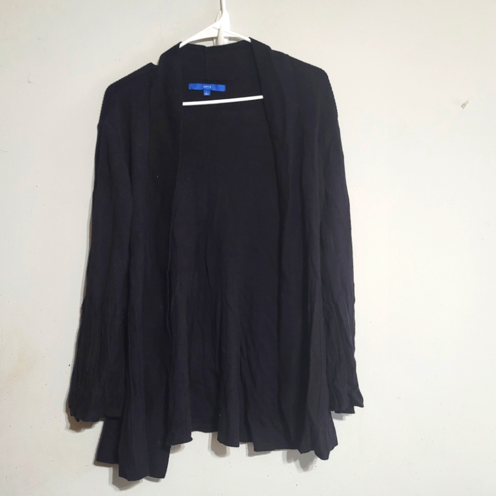 Black Open Front Cardigan‎ Size Large